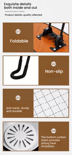 Atmospheric stove set, home charcoal stove, outdoor barbecue grill,Outdoor Folding Fireplace Package, Fold-able and portable camping barbecue table