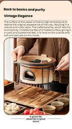 Outdoor Charcoal Stove Tea Brewing and Milk Roasting Suitcase Set