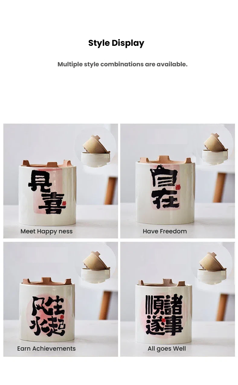 Chinese-style split fireproof charcoal stove outdoor tea brewing set for tea rooms