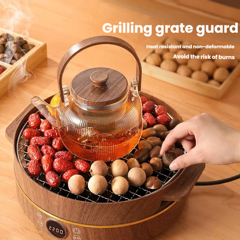 Cozy Brew Stove Tea Set - Glass Tea Kettle & Utensils with Electric Stove for Indoor Tea Brewing