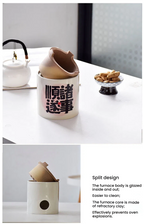 Chinese-style split fireproof charcoal stove outdoor tea brewing set for tea rooms