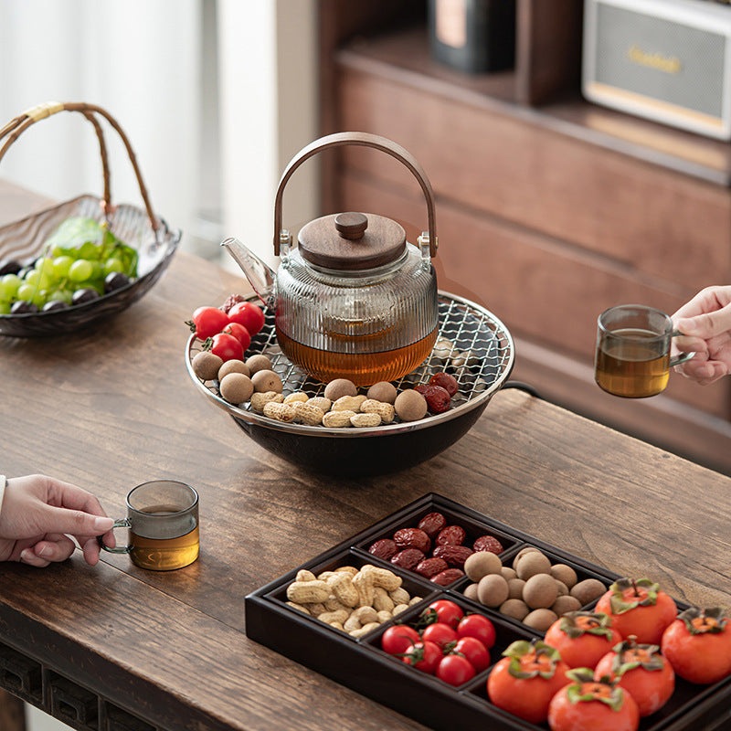 Electric cooking and roasting stove, indoor household tea set, complete winter electric stove, gathering tea brewing electric ceramic stove