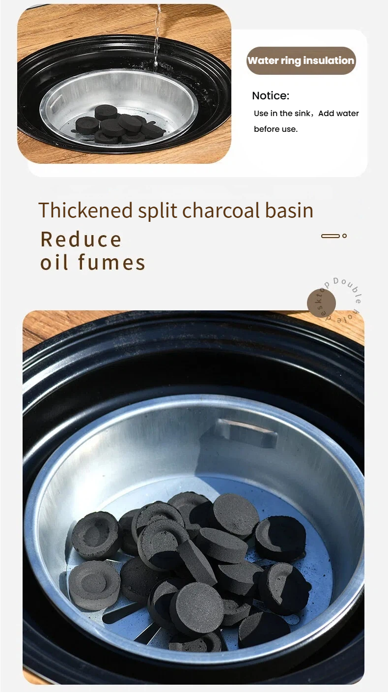 Atmospheric stove set, home charcoal stove, outdoor barbecue grill,Outdoor Folding Fireplace Package, Fold-able and portable camping barbecue table