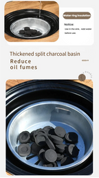 Atmospheric stove set, home charcoal stove, outdoor barbecue grill,Outdoor Folding Fireplace Package, Fold-able and portable camping barbecue table