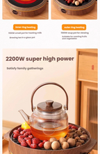 Cozy Brew Stove Tea Set - Glass Tea Kettle & Utensils with Electric Stove for Indoor Tea Brewing