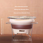 Charcoal Tea Brewing Set, Teapot Set for Camping Tea Room, Outdoor Stove Tea Brewing Pot, Open Fire Tea Roasting Stove, Tea Set